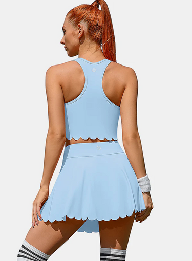 Women's Athletic Tennis Dress – High-Waisted Workout Dress with Built-In Bra